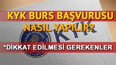 KYK Burs Başvurusu İçin Gerekli Şartlar